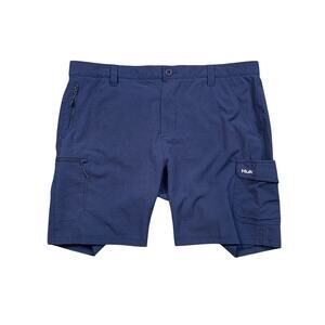 Huk Fishing Shorts Mens XXL Navy 1A1 Performance Quick Dry Stretch Ripstop Cargo